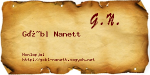 Göbl Nanett névjegykártya